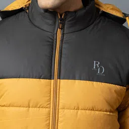 RIGHT DECISION Colourblocked Hooded Long Sleeves Quilted Jacket image 3