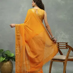 Meena Bazaar Woven Design Saree With Unstitched Blouse image 2