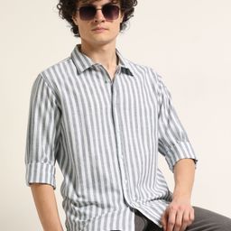 Bushirt Men Classic Striped Casual Shirt-picture-18