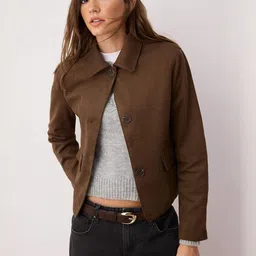 Trendyol Spread Collar Long Sleeves Woven Jacket-picture-39