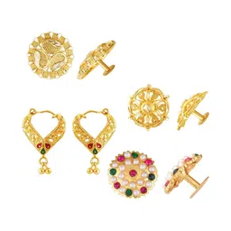 VIVASTRI Women Gold-Plated Alloy Earrings-picture-31