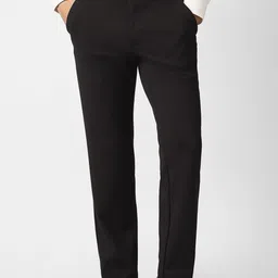 V Dot Men Solid Textured Slim Fit Mid-Rise Formal Trousers-picture-42