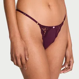 Victoria's Secret Women Dream Angels Lace-Trim Adjustable V-String Panty image 1