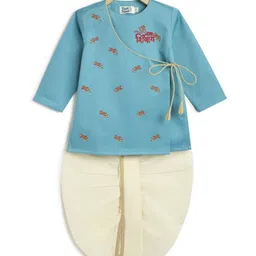 Tiber Taber Baby Boy Blue Shiv Damru Dhoti Kurta Set image 3