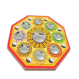 numeroastro Yellow & Red Feng Shui Bagua Pakua Wooden Mirror-picture-16