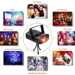 techgear LED Laser Projector Mini Stage Light Christmas Disco Party Club DJ Diwali AND Christmas Shower Laser Light Shower Laser Light image 5