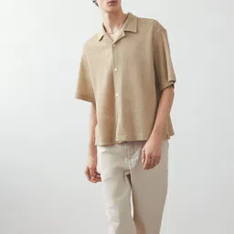 H&M Loose Fit Waffled Resort Shirt-picture-11