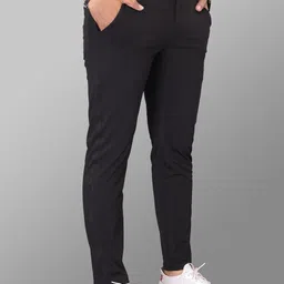 Moda Rapido Men Black Lycra Casual Regular Trousers image 3