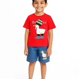 POP STREET KIDS Kids Printed Short Sleeves T-Shirt With Shorts-picture-38