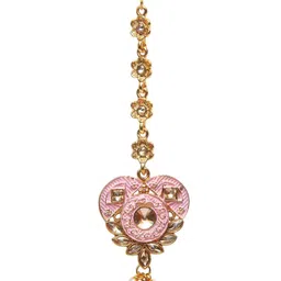 ANIKAS CREATION Gold-Plated Stone-Studded& Beaded Jewellery Set image 3