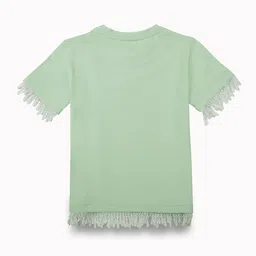 Gini and Jony Kids-Girls Graphic Printed Cotton Crop Top image 2