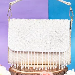 OSTY Geometric Embroidered Box Clutch-picture-26