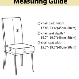 HOUSE OF QUIRK 8-Pcs Charcoal Patterned 220 GSM Chair Covers image 2