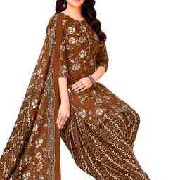 shree jeenmata collection Printed Pure Cotton Unstitched Dress Material image 4