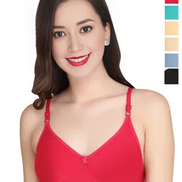 Liigne Women Pack Of 6 Full Coverage Non Padded Everyday Bra-picture-31