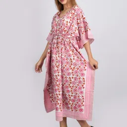 Fabric Venue Floral Print Flared Sleeve Kaftan Maxi Dress image 2