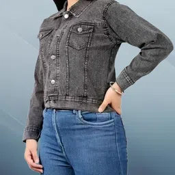 glamhood Women Washed Denim Jacket-picture-23