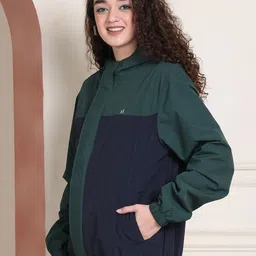 HOUSE OF VEDAS Color Blocked Waterproof Hooded Rain Jacket image 4
