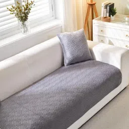 HOMETHREADS Grey Embroidered Sofa Cover-picture-24