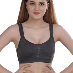 Samvar Grey Cotton Non-Wired Non Padded Minimizer Bra-picture-3