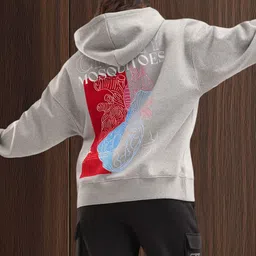 Crazy Mosquitoes Women Striped Hooded Sweatshirt image 3