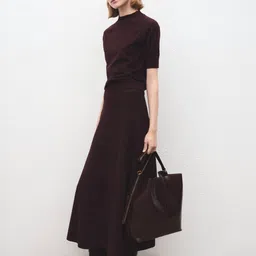 MANGO High-Waist Flared Maxi Skirt image 2