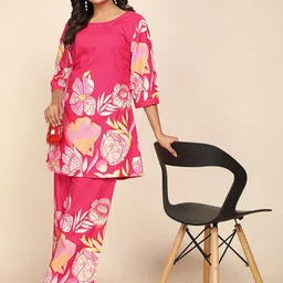 Maheshwar Printed Round Neck Tunic & Palazzos Co-Ords-picture-35