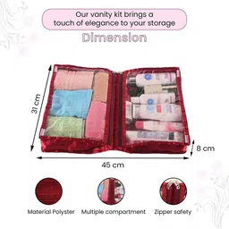 Kuber Industries Unisex Maroon Travel Kit image 2