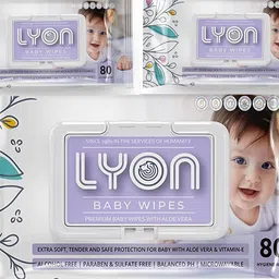 lyon Baby wet wipes with lid|Enriched with aloevera & vitamin E|Paraben&alcohol free-picture-24