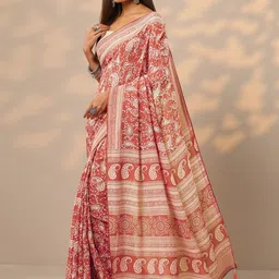 Libas Paisley Printed Pure Georgette Saree image 4