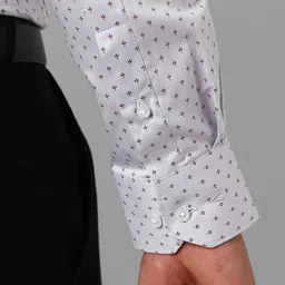 Van Heusen Abstract Printed Spread Collar Pure Cotton Formal Shirt image 2