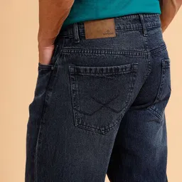 WROGN Men Comfort Relaxed Fit Mid-Rise Low Distress Light Fade Jeans image 3