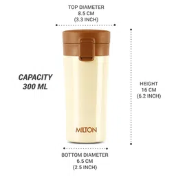 Milton Beige Stainless Steel Thermosteel Vacuum Insulated Glossy Cups And Mugs image 4