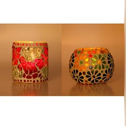1ST TIME White & Red 2 Pieces Cylindrical Shaped Candle Holders-picture-26