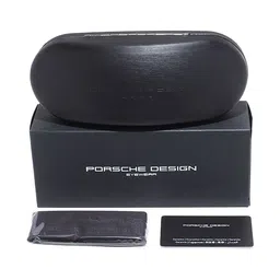 PORSCHE DESIGN Men Grey Lens & Black Aviator Sunglasses with image 3