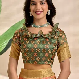 Aamish fashion Ethnic Motifs Silk Blend Handloom Saree image 3