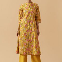 House of Pataudi Women Floral Printed Kurta with Trousers-picture-18