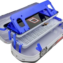 johnnie boy Metal Car Shape Pencil Box for Boys Multi Layer for Kids Stationery Organizer Birthday Return Gift for Children Art Metal Pencil Box image 4