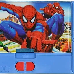 wmko Big Size Jumbo Magnetic Dual Side Spacious Art Plastic Pencil Box BIRTHDAY GIFT, return gift, Spiderman jumbo Art Plastic Pencil Box image 1