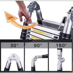 smarty Double A-Type Telescopic Dual Ultra Stabilizer Portable 12 Steps 12.5 Feet Aluminium Ladder image 4