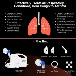 Dr Trust Compresor Complete Kit with Child and Adult Maks Nebulizer image 5