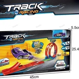 my baby love a perfect care Car Track Racer Car Toy Set Launcher Make 360° Spin Way Powerful image 1