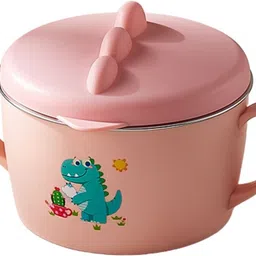 Stainless Steel Baby Food Bowl with Silicon Spoon–Leakproof,Unbreakable,450ml - BPA-Free Stainless Steel & Plastic Bowl With Silicone Spoon (Lid & Base)-image-60