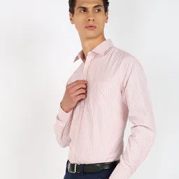 park avenue Men Slim Fit Striped Formal Shirt image 3