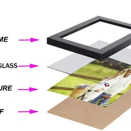 ashit Wood wall photo frame (Black pack of 3) 10 X 14 inch with frame 14 inch Wood wall photo frame (Black pack of 3) 10 X 14 inch with frame image 4