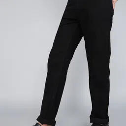 being human Men Straight Fit Mid Rise Black Jeans image 3