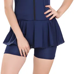 rovars Solid Women Swim-dress Blue Swimsuit-picture-16