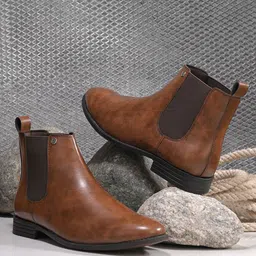El Paso Men Casual Block-Heeled Chelsea Boots-picture-19