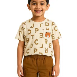 POP STREET KIDS Boys Printed Round Neck T-Shirt With Shorts-picture-39