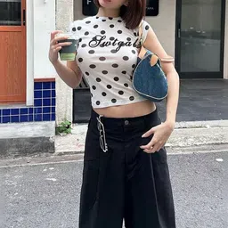 LULU & SKY Women Polka Dot Printed 1 T-shirt image 4